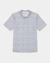 Robert Graham Boozy Bogey Golf Print Performance Polo In Blue