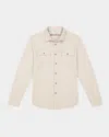 Robert Graham Brunner 2 Textured Knit Button Down Shirt In Offwhite