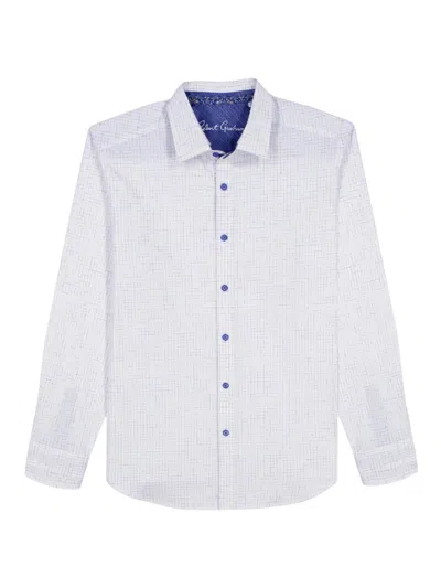 Robert Graham Men's Camden Grid Woven Shirt In White