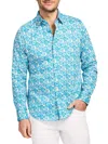 Robert Graham Cantley Long Sleeve Button Down Shirt In Blue