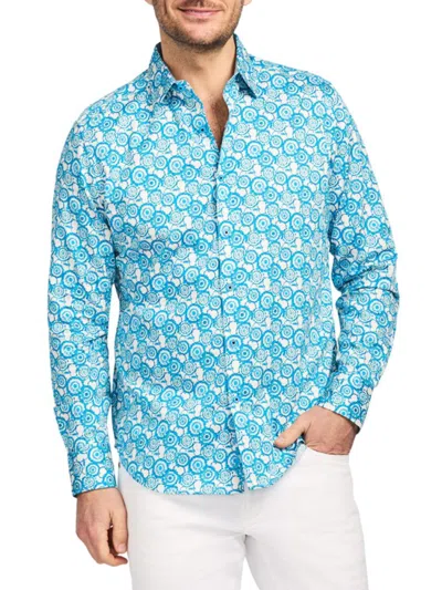 ROBERT GRAHAM MEN'S CANTLEY CIRCLE-PRINT COTTON SHIRT