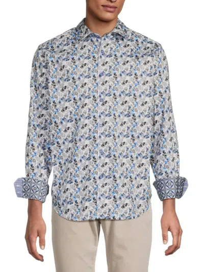 Robert Graham Men's Cardwell Paisley Cotton Shirt In Neutral
