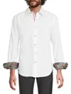 Robert Graham Men's Carpe Diem Graphic Back Cotton Shirt