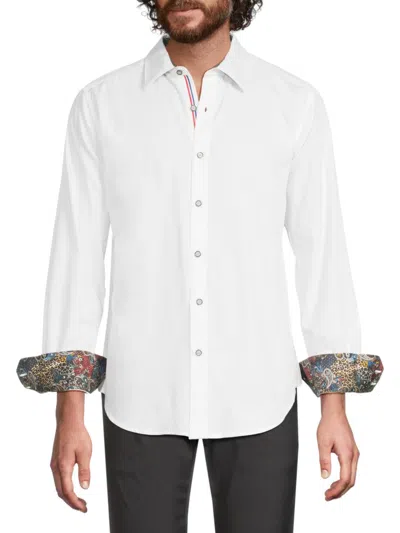Robert Graham Men's Carpe Diem Graphic Back Cotton Shirt