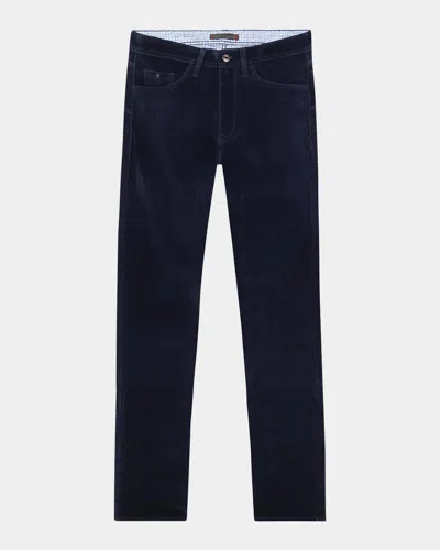 Robert Graham Men's Celestial Velvety Slim Five-pocket Pants In Blue