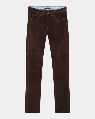 Robert Graham Men's Celestial Velvety Slim Five-pocket Pants In Brown