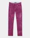 Robert Graham Men's Celestial Velvety Slim Five-pocket Pants In Purple