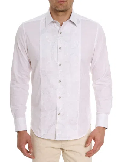 ROBERT GRAHAM MEN'S CLARION COTTON BUTTON-FRONT SHIRT