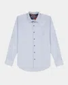Robert Graham Men's Clayton Dotted Stretch Sport Shirt In Blue