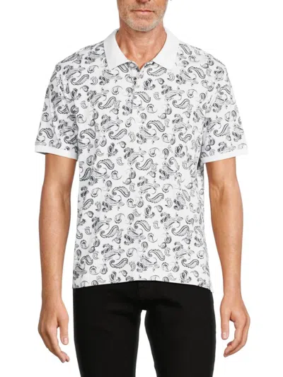 Robert Graham Men's Collins Classic Fit Paisley Polo In White