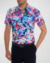 Robert Graham Color Up Abstract Print Performance Golf Polo In Multi