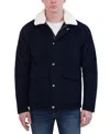 Robert Graham Men's Corduroy Chore Jacket With Sherpa Collar In Navy