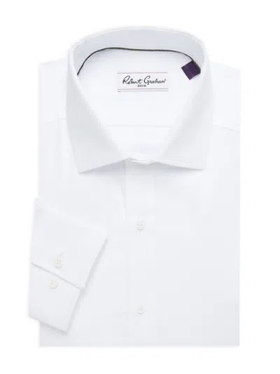 Robert Graham Men's Cotton Tailored Fit Dress Shirt In White