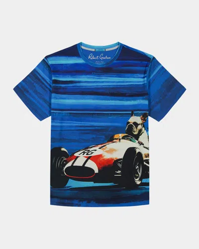 Robert Graham Men's Cruisin' Graham Graphic T-shirt In Cobalt