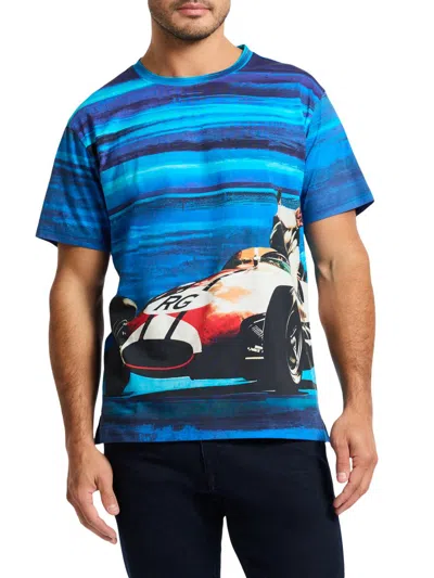 Robert Graham Men's Cruisin Graham Graphic T-shirt In Blue