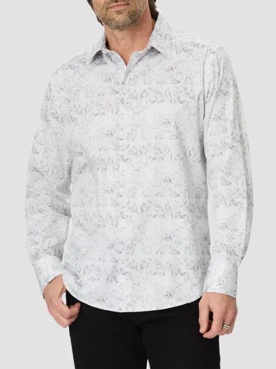 Robert Graham Culloden Long Sleeve Cotton Stretch Shirt In White