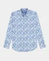 Robert Graham Faded Floral Button-up Shirt In Blue