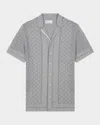 Robert Graham Delmar Pointelle Cotton Button-up Sweater