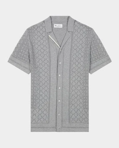 ROBERT GRAHAM MEN'S DELMAR BUTTON-DOWN SWEATER