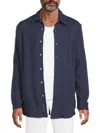 Robert Graham Men's Deschon Cotton Shirt Jacket In Blue