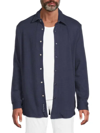 Robert Graham Men's Deschon Cotton Shirt Jacket In Blue