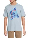 Robert Graham Men's Diamond Skull Print Cotton T-shirt In Blue