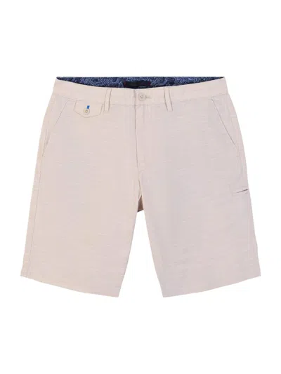 Robert Graham Men's Dixton Cotton-linen Shorts In Neutral