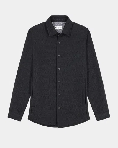 ROBERT GRAHAM MEN'S DOWNEY JACQUARD SCALLOP KNIT SHIRT JACKET