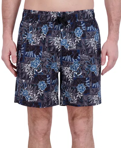 ROBERT GRAHAM MEN'S DREW FLORAL PRINT DRAWSTRING 7" SWIM TRUNKS