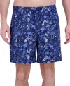 Robert Graham Men's Drew Floral Print Drawstring 7" Swim Trunks In Garden Blue