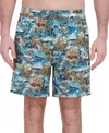 Robert Graham Men's Drew Floral Print Drawstring 7" Swim Trunks In Hawaii