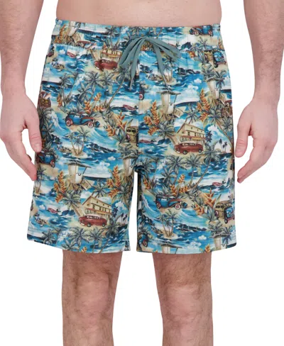 Robert Graham Men's Drew Floral Print Drawstring 7" Swim Trunks In Hawaii