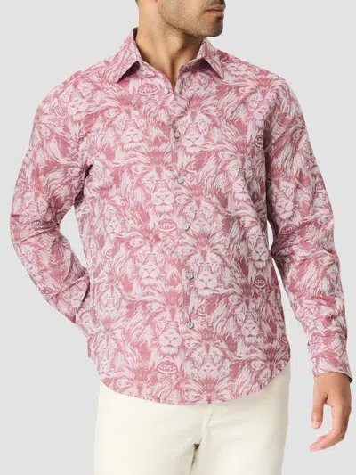 Robert Graham Dubois Slim Fit Lion Pattern Cotton Woven Shirt In Multi