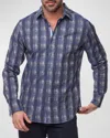 Robert Graham Dunkirk Classic Fit Stretch Button-up Shirt In Blue