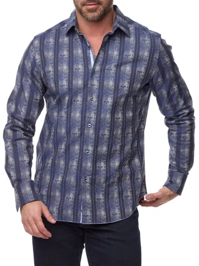 Robert Graham Men's Dunkirk Woven Shirt In Blue