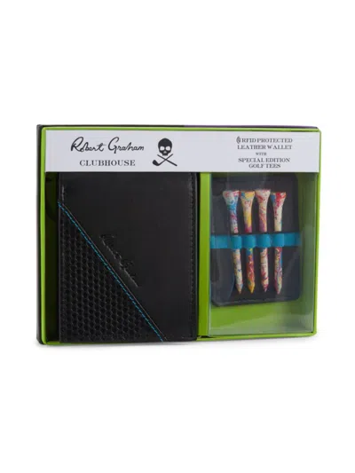 Robert Graham Men's Eagle 2-piece Bi Fold Wallet & Golf Tee Gift Set In Black