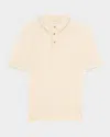 Robert Graham Edvan Short Sleeve Wool Blend Polo Sweater In Neutral