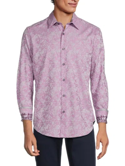 Robert Graham Men's Electric Slide Button Down Shirt In Purple