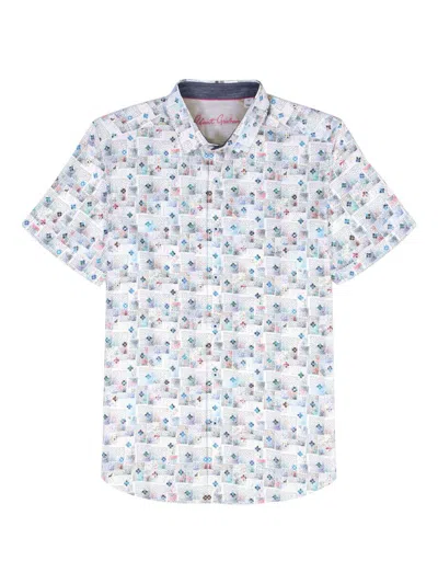 Robert Graham Men's Embarcadero Geometric Cotton Short-sleeve Shirt In Multi