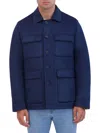 Robert Graham Faux Suede Safari Jacket In Navy