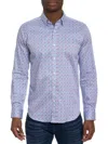 Robert Graham Favre Cotton Tailored Fit Button Down Shirt In Neutral