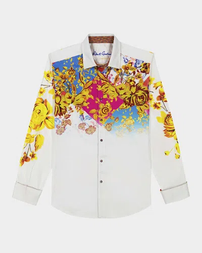 ROBERT GRAHAM MEN'S FLORAL ARGYLE SPORT SHIRT