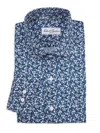 Robert Graham Men's Floral Print Cotton Dress Shirt In Blue