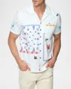 Robert Graham Fortuna Short Sleeve Button Down Shirt In White