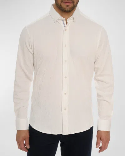 Robert Graham Men's Hammond Textured Sport Shirt In White