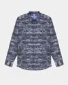 Robert Graham Harrington Long Sleeve Button Down Shirt In Gray