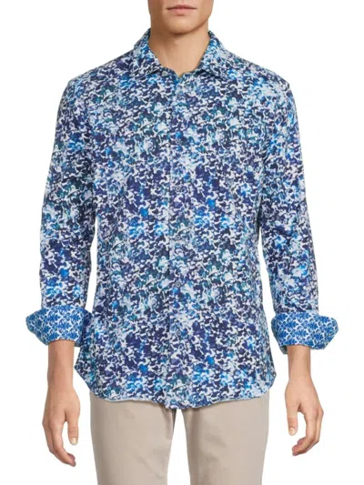 Robert Graham Men's Harrison Abstract Print Shirt In Blue