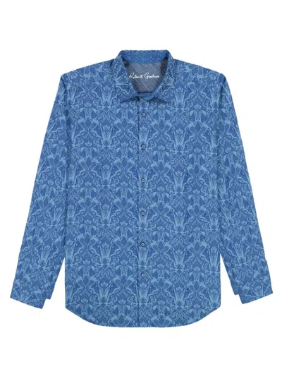Robert Graham Men's Highland Printed Woven Shirt In Blue