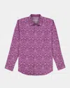 Robert Graham Highland Stretch Cotton Button-up Shirt In Purple