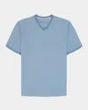 Robert Graham Men's Holton V-neck Knit T-shirt In Blue